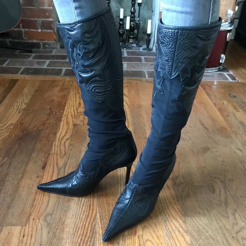 Roberto Cavalli Genuine Leather Boots SIZE 40